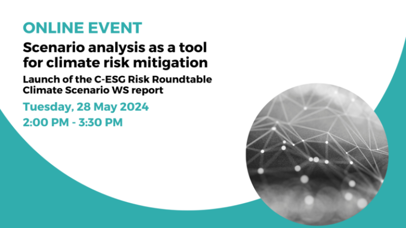 Launch of the C- ESG Risk Roundtable Climate Scenario WS report: Scenario analysis as a tool for climate risk mitigation